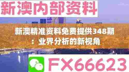 新澳精准资料免费提供348期:业界分析的新视角