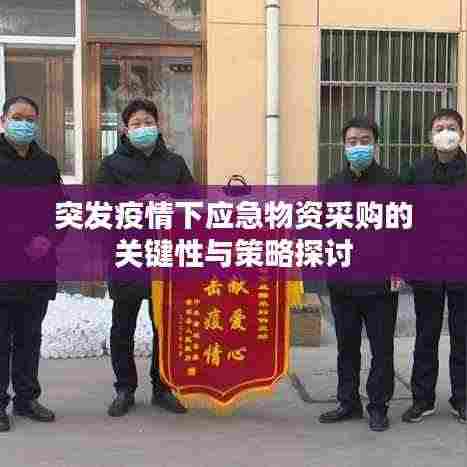 突发疫情下应急物资采购的关键性与策略探讨