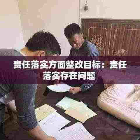 责任落实方面整改目标:责任落实存在问题