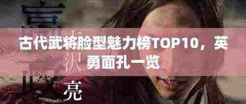古代武将脸型魅力榜TOP10，英勇面孔一览