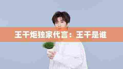 王干炬独家代言:王干是谁