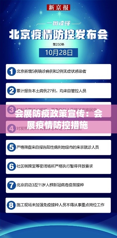 会展防疫政策宣传:会展疫情防控措施