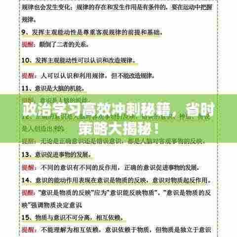 政治学习高效冲刺秘籍，省时策略大揭秘！