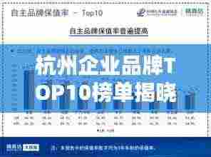杭州企业品牌TOP10榜单揭晓，这些品牌引领潮流，你不得不看！
