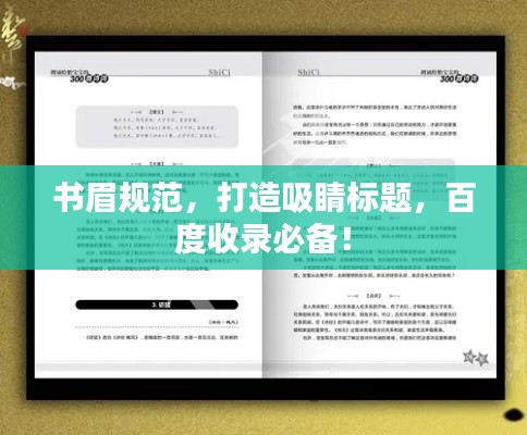书眉规范，打造吸睛标题，百度收录必备！