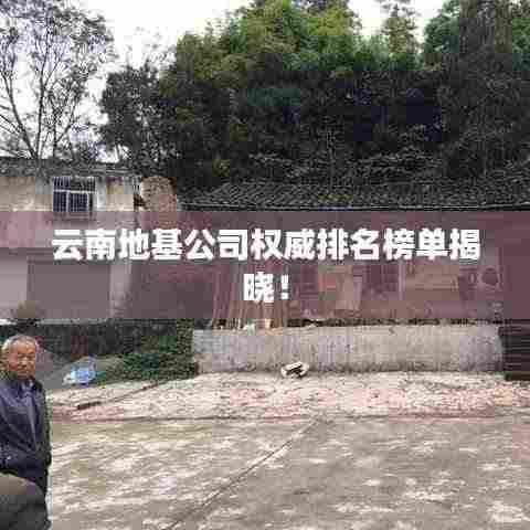 云南地基公司权威排名榜单揭晓!