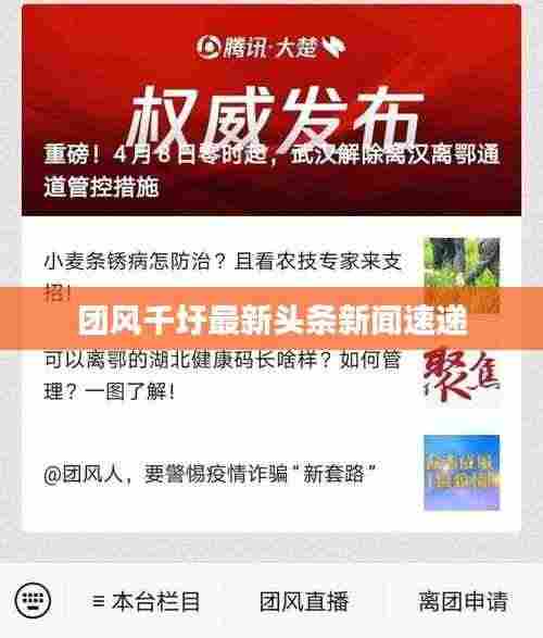 团风千圩最新头条新闻速递